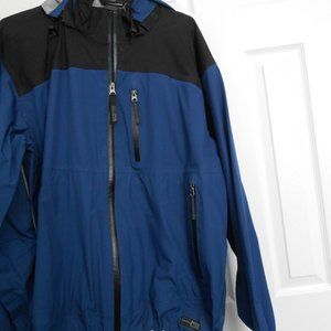 R E I E1  ELEMENTS MENS BLUE HOODED WATERPROOF SIZE L